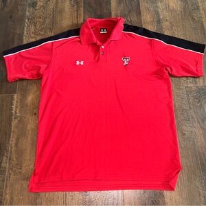 Under Armour Men's Red and Black Polo Shirt